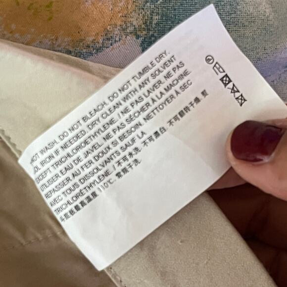 Theory Women's Treeca Good Linen Pull-On Straight Leg Pants Cream Size 2 - Picture 6 of 9